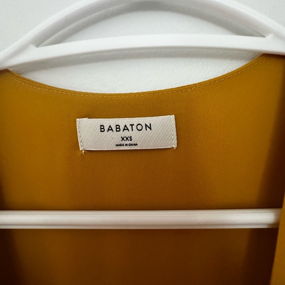 Aritzia mustard yellow wrap dress - Picture 3 of 3